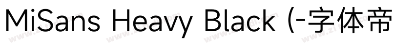 MiSans Heavy Black (字体转换